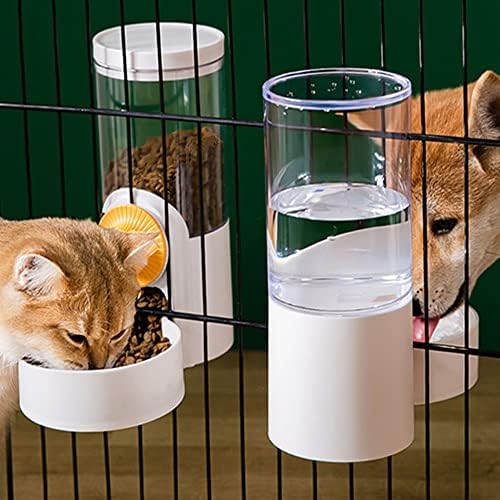 Pet Köpek Kedi Asılı Otomatik Besleyiciler İçme Kaseleri 40 oz, Otomatik Yerçekimi Pet Besleyici Su Seti, Kediler