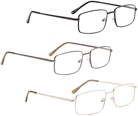 LUR 3 Paket Yarım jant okuma gözlüğü + 3 Paket Metal okuma gözlüğü ( Toplam 6 Çift Okuyucu +0.75)