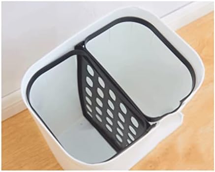 XWWDP sınıflandırma çöp tenekesi ev mutfak oturma odası kuru ve ıslak ayırma çöp sınıflandırma kağıt Sepeti (Renk: