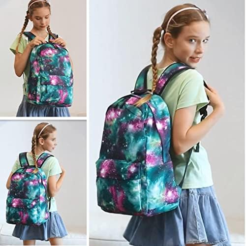 Bluboon okul sırt çantası Gençler Kız Erkek Çocuklar Okul Çantaları Bookbag Öğle Yemeği Çantası Kalem Çantası (Yeşil)