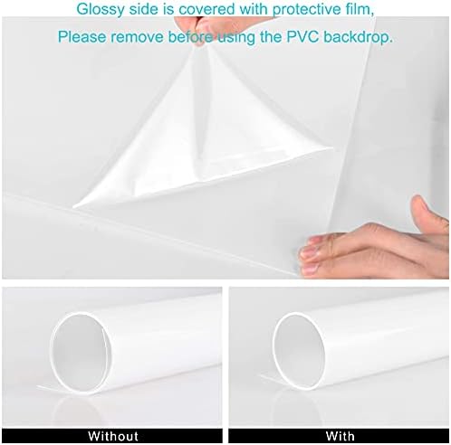 Selens 15. 7X26 İNÇ Beyaz Fotoğraf Backdrop Mat ve Pürüzsüz PVC Arka Plan Küçük Ürünler için Çekimleri