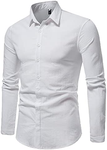 XXBR Casual Gömlek Mens, 2021 Sonbahar Uzun Kollu Ekose Düğme Aşağı Turn-Aşağı Yaka Slim Fit İş Yaka Gömlek Tops