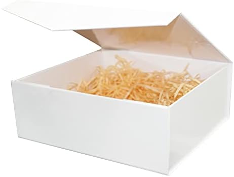 Dekun Kapaklı Beyaz Hediye Kutusu: 9. 5x7x4 inç Katlanabilir Hediye Kutusu Sevgililer Kutusu Nedime Önerisi Kutusu