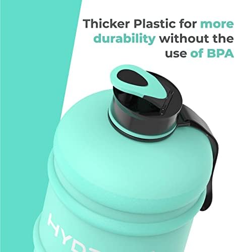 HİDRAT XL Sürahi Yarım Galon Su Şişesi BPA İçermez, Kapaklı (Pamuk Şeker) XL Sürahi Yarım Galon Su Şişesi (Mat Nane)ile
