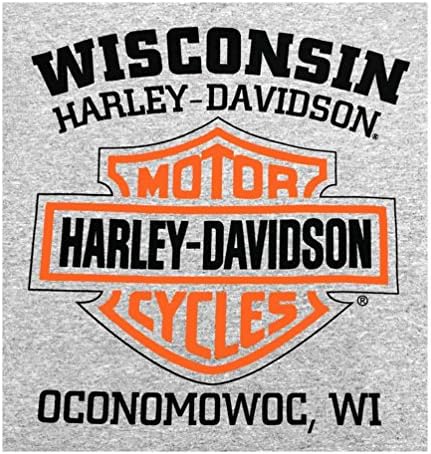 Harley-Davidson Erkek Kazak Sweatshirt, Bar & Shield Kapüşonlu Sweatshirt, Gri 30296627