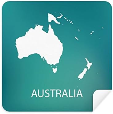 Avustralya Okyanusya Kıta Anahat Haritası Gözlük Bezi Ekran Temizleyici Süet Kumaş 2 Paket