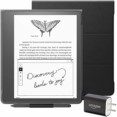 Kindle Scribe Essentials Paketi Kindle Scribe (16 GB), Premium Kalem, Manyetik Bağlantılı Deri Folyo Kapak - Bordo
