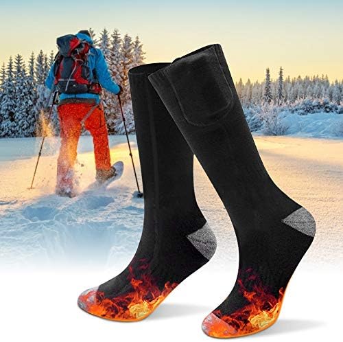 Elektrikli ısıtmalı çorap, çift Taraflı Elektrikli Şarj Edilebilir Kış Termal Çorap 1200mAh şarj edilebilir pil ile