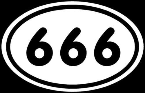 Ranger Ürünleri 666 Sticker Evil Sin Kötü Eşek Cehennem Şeytan Pencere Çıkartması 13 - Pencereler, Arabalar, Kamyonlar,