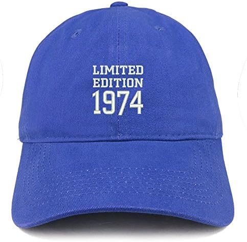 Trendy Giyim Mağazası Sınırlı Sayıda 1974 İşlemeli Doğum Günü Hediyesi Fırçalanmış Pamuklu Şapka