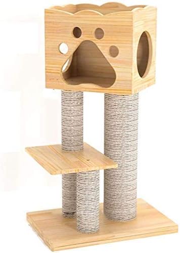 Katı ahşap Kedi Tırmanma Çerçeve Kedi Villa Kedi Kumu Kedi Ağacı Kedi Oyuncak Tırmanma Sütun Kedi Atlama Platformu