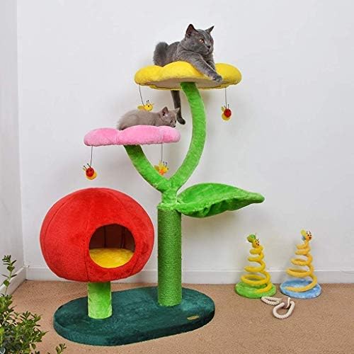 zxb-shop Kedi Tırmanma Çerçevesi Kedi Ağacı Sisal tırmalama sütunu Yavru Mobilya Peluş Kınamak Oyun Evi Sarkan Oyuncaklar