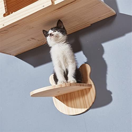 FEGOCLT DIY Kediler Tırmanma ahşap çatkı duvar Monte katı ahşap Kediler Atlama Platformu Çerçeve Kediler Ağacı Pet