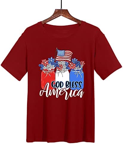 2023 Yeni Erkek Grafik Tees Casual Tshirt 3D 4th Temmuz Bayrağı Desen Vintage T Shirt Gömlek Erkekler Balıkçı Yaka