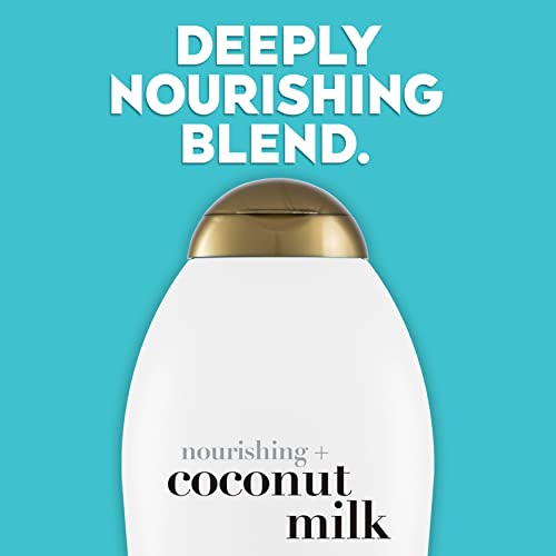 OGX Güçlü ve Sağlıklı Saçlar için Besleyici + Hindistan Cevizi Sütü Nemlendirici Şampuan, Hindistan Cevizi Sütü, Hindistan