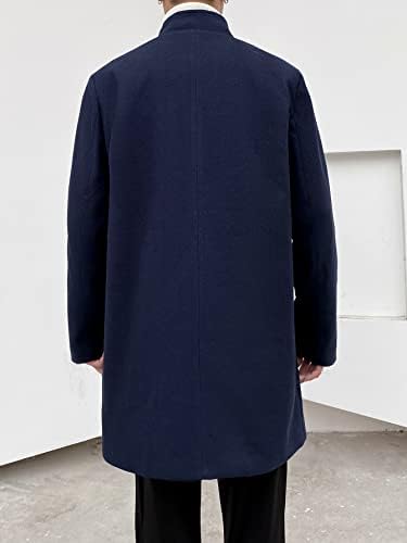 Kadınlar-Erkekler için OSHHO Ceketler Tek Göğüslü Palto (Renk: Lacivert, Beden: Küçük)