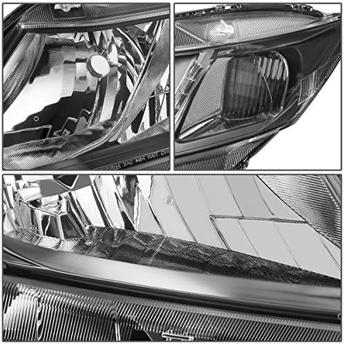 Farlar Montaj Paketi Araç Kiti ile Uyumlu Honda Civic Sedan 12-15 Coupe 12-13, çift Sol ve Sağ Taraf, siyah Gövde