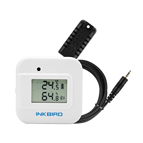Inkbird Akıllı termometre sıcaklık ve nem monitörü Higrometre kapalı, iOS ve Android için ücretsiz uygulama, IBS-TH2
