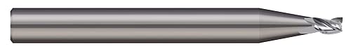 Micro 100 MEFM-030-300 Kare Uçlu Freze, 3 mm Kesici Çapı, 3 mm LOC, 2 Fl, 6 mm Şaft Çapı, 57 mm OAL, Kaplamasız