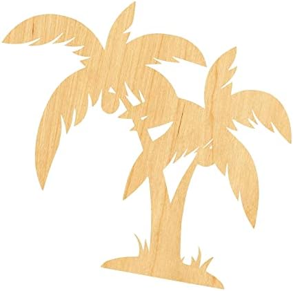 Yeni (1 adet) Palmiye Ağaçları Lazer Kesim Ahşap Şekli 1/8 inç Kalınlığı, boyutu: 26 Sanat Zanaat DIY Malzemeleri