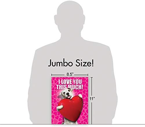 NobleWorks-Büyük Komik Sevgililer Günü Tebrik Kartı (8,5 x 11 inç) - Sevgililer için Jumbo Not Kartı, Kırtasiye Mizahı