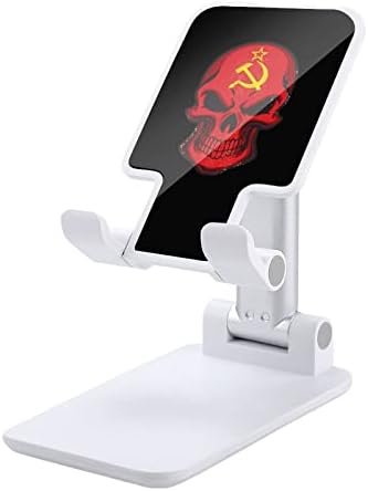Unı Sovyet Bayrağı Kafatası Ayarlanabilir Cep telefon standı Katlanabilir Taşınabilir Tablet Tutucu Ofis Seyahat için