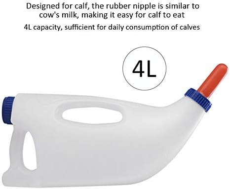 Yudanny Buzağı İnek Besleme Süt Şişesi, 4L Kalınlaşmış Hemşirelik Süt Besleyici Saplı