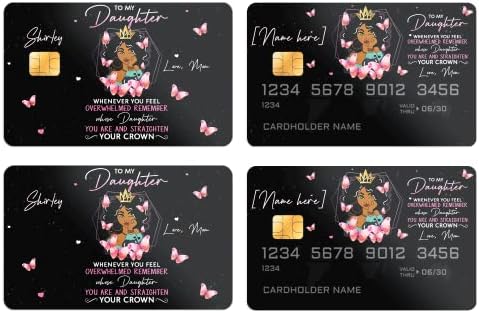Kişiselleştirilmiş Kart Glitter Cilt Özel Ad Motivasyon Söyleyerek çıkartma Su Geçirmez Vinil Şal Borç Kredi Banka
