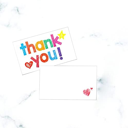 RXBC2011 Küçük Teşekkür Kartları Renkli Gökkuşağı Yazı Tipi Tasarımı Toplu Teşekkür Notları takdir kartları Tüm Durumlar
