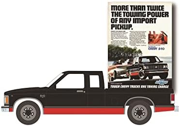 1983 Chevy S-10 Maxi Kabin kamyonet, Siyah kırmızı - yeşil ışık 39080E / 48 - 1/64 ölçekli pres döküm model oyuncak