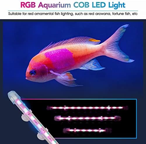 hygger 19.3 Ultra parlak Cam dalgıç akvaryum ışığı, 12 W COB LED patlamaya dayanıklı su altında balık tankı ışık,