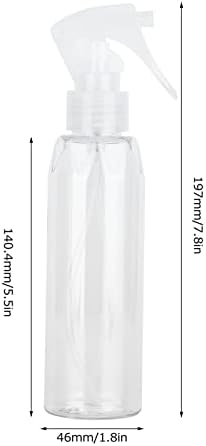 plplaaoo Plastik Sprey Şişesi, Şeffaf Plastik Sprey Şişesi 200 ml Doldurulabilir Kullanımlık Boş Misting Sıvı Konteyner