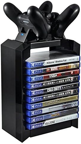RONSHİN Oyun Disk Kulesi dikey stant için PS4 Çift Denetleyici şarj standı İstasyonu Playstation 4 PRO Slim