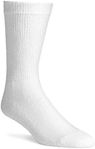 Hekimlerin Tercihi Diyabetik Çoraplar Erkekler için Diyabetik Çoraplar-Mürettebat Çorapları 12'li Beyaz Paket-10-13