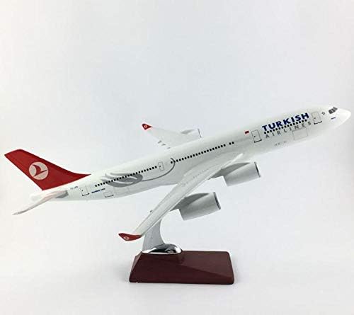 45-47CM A340 Türk Metal Taban ve Reçine Model Uçak Uçak Modeli Altın Uçak Modeli Yetişkin Süs Dekorasyon Hediye