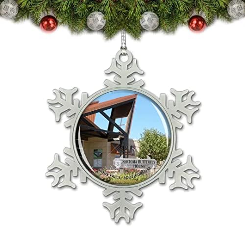 Umsufa Güney Dakota Sioux Falls Kelebek Evi Akvaryum ABD Noel Süs Ağacı Kolye Dekorasyon Kristal Metal Hatıra Hediye