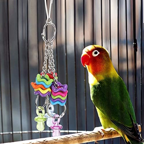 xianshi sevgililer Günü Karnaval Oyuncak, Meme Ucu Halkası Kuş çiğneme oyuncağı, Papağanlar için Plastik Evcil Hayvanlar