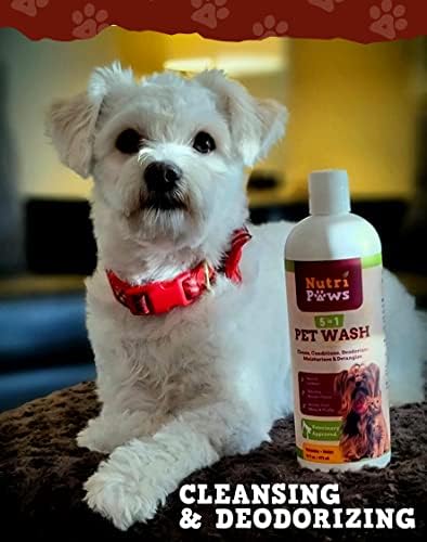 Nutripaws Kaşıntılı Ciltler için Köpek Şampuanı ve Saç Kremi (Büyük Boy 16oz) - Köpek Şampuanı-Hassas Ciltler için
