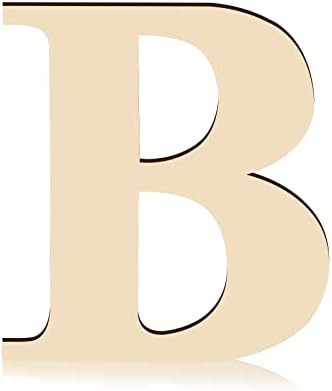 KINBOM 12 inç Ahşap Harfler, 0.5 cm/0.2 inç Kalınlığında Boş Bitmemiş Ahşap Monogram Alfabe Mektubu Boyama Zanaat