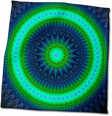 3dRose Koyu Kış Mandala - soğuk renklerde yıldız fraktal tasarım-Havlular (twl-284046-3)