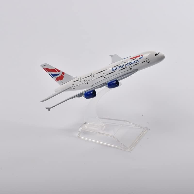 LUKBUT Kayma Oranı Boyalı Sanat Eserleri için: 16 cm British Airways Airbus A380 Model Uçak die-cast Metal 1/400 Oranı