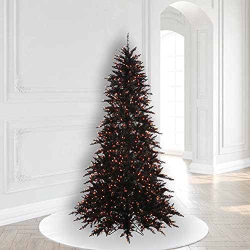Vickerman 6.5 ' siyah köknar yapay Noel ağacı, turuncu Dura aydınlatmalı ışıklar, mevsimsel kapalı ev dekor