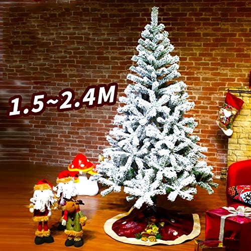 DULPLAY 7.8 ft Kar Akın Yapay Noel Ağacı, Premium Menteşeli Metal Ayaklı Çam Ağacı, iç ve Dış Mekan Tatil Dekorasyonu