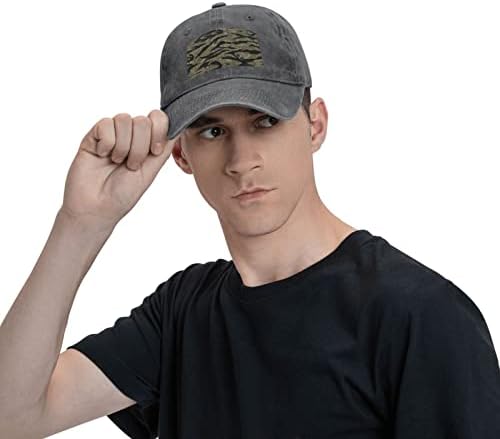 Kaplan Çizgili Camo Baskılı Beyzbol Şapkası, Yetişkin Ayarlanabilir Kovboy Şapkası, Tüm Yıl Boyunca Kullanılabilir
