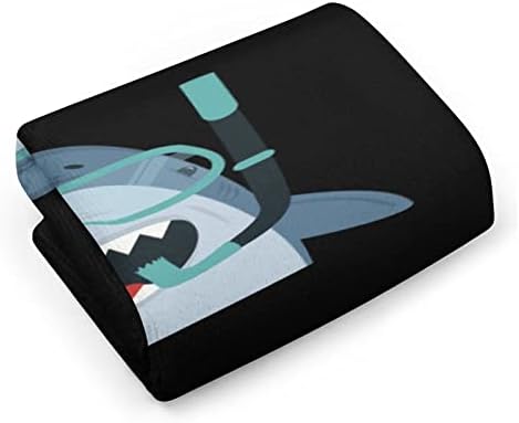 Komik Dalış köpekbalığı mikrofiber el havlusu süper emici havlu hızlı kuru lif