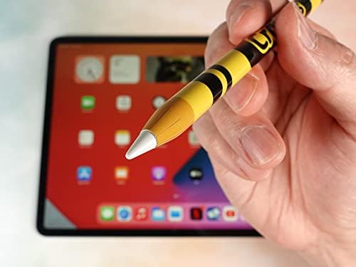 Boya kalemi Sarı Sarma Vinil Cilt için Apple Kalem 2nd Nesil Sadece, AP2-C-05 (2 Adet dahil, Boya Kalemi Sarı)