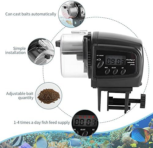 Yosoo Otomatik Balık Besleyici Kaplumbağa Besleyici için Akvaryum balık tankı Tatil Hafta Sonu Balık Gıda Dağıtıcı