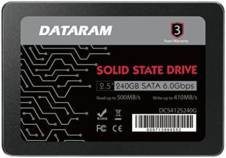 MSI B350M PRO-VD Plus ile Uyumlu Dataram 240GB 2,5 SSD Sürücü Katı Hal Sürücüsü