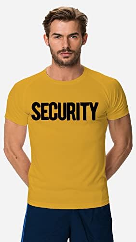 taze tees Güvenlik T-Shirt 2 Taraflı Ön Arka Baskı | Olay Güvenlik Görevlisi Personel | Grafik Tee Erkekler için