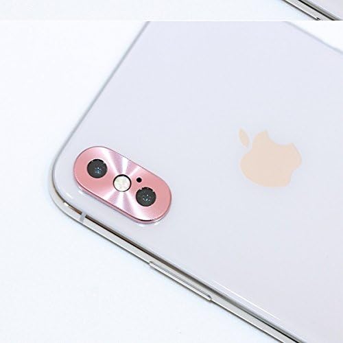 Apple iPhone X Metal Halka Alüminyum Kaplama için HD Lens Koruyucu (Altın)